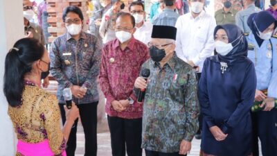 Tinjau Kawasan Pantai Jerman, Wapres Ma’ruf Amin Dukung UMKM di Bali