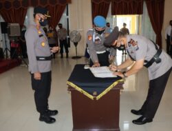 Kapolres Kuansing Pimpin Upacara Sertijab Kapolsek Kuantan Hilir