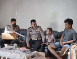 Keluarga dan Korban Laka Lantas Terima Bantuan dari Satlantas Polres Ponorogo