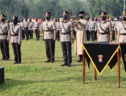 Sertijab Kabag SDM, Kasat Narkoba dan Kasat Lantas Polres Tubaba Dipimpin AKBP Sunhot