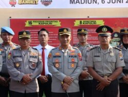 Kapolres Madiun Kota Gelar Upacara Korps Kenaikan Pangkat Pengabdian