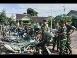 Kelengkapan Motor Dinas Personel Kodim 0713 Brebes Diperiksa Staf Logistik Korem 071