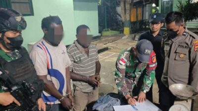 Dua Orang Pemilik Ganja Diamankan Polri-TNI dan Warga Perbatasan RI-PNG