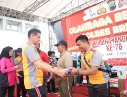 Polres Brebes Gelar Olahraga Bersama, Sebanyak 11 Motor dan Ratusan Hadiah Dibagikan