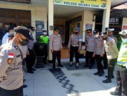 Kapolsek Muara Tami Gelar Apel Sarpras Cek Kesiapan Personel
