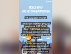 Lampu Padam di Sejumlah Wilayah Tubaba, Ini Penjelasan Kepala Ranting PLN