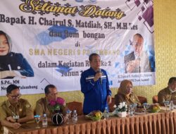Chairul S Matdiah Lakukan Reses Perorangan Tahap II di SMAN 9 Palembang