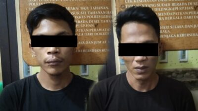 Miliki Sabu, Dua Warga Malingping Ditangkap Satresnarkoba Polres Lebak