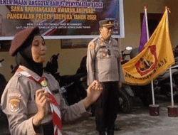 Upacara Penerimaan Anggota Baru Saka Bhayangkara Kwaran Abepura