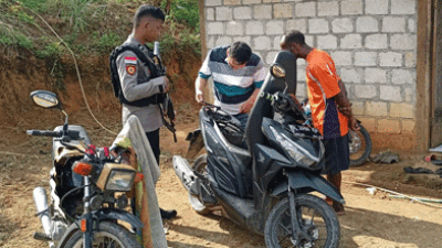Patroli Kamtibmas dan Antisipasi Curanmor, Polsek Heram Amankan Satu Unit Motor