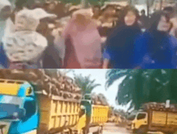 Ratusan Emak Blokir Jalan Masuk ke PT. PWS, Ini Tuntutannya