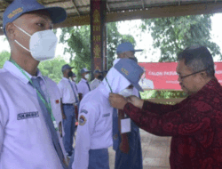 Pj Bupati Tubaba Sampaikan Pesan dalam Pengukuhan Anggota Diklat Paskibraka