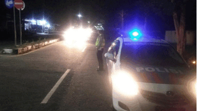 Ciptakan Kamseltibcar Lantas Kondusif, Polres Bangka Barat Rutin Patroli Malam