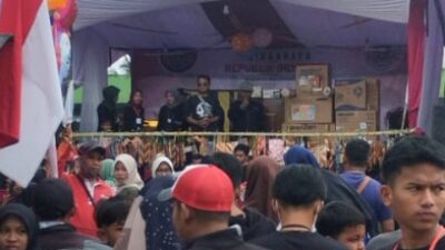 Jalan Sehat Berhadiah Meriahkan HUT ke 77 RI di Taneuh Beureum, Tasikmalaya