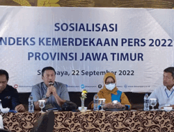 Indeks Kebebasan Pers Jawa Timur Terendah Setelah Papua Barat dan Maluku Utara