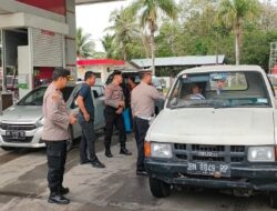 Pantau Kenaikan Harga BBM, Polres Bangka Barat Monitoring SPBU