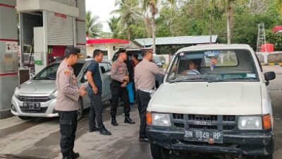 Pantau Kenaikan Harga BBM, Polres Bangka Barat Monitoring SPBU