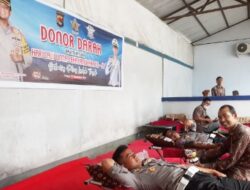 Sambut HUT ke 76 Lalu Lintas, Polres Lombok Tengah Gelar Donor Darah