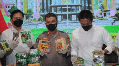 Sabu dan Happy Five Diselundupkan dalam Kotak Kue, Polisi Amankan 35 Kg dan Lima Ribu Butir