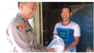 Polsek Bermani Ulu, Bengkulu Salurkan 100 Paket Sembako Dampak Kenaikan BBM