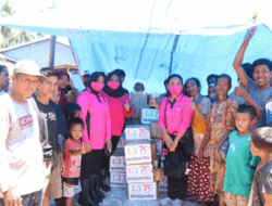 Sebanyak 250 Paket Sembako dan Beras Disalurkan ke Penyintas Banjir Kaluku, Sulbar