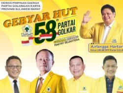Jalan Sehat di Pantai Anjungan Manakarra, Mamuju, Sulbar Meriahkan HUT ke 58 Partai Golkar