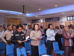 Personel Polresta Jayapura Kota Ikuti Giat Binrohtal, Jaga Hati dengan Iman dan Keyakinan ke Tuhan YME