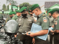 Cegah Pelanggaran Lalu Lintas, Dandim 0713 Brebes Cek Kelengkapan Kendaraan Dinas Prajurit