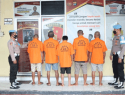 Judi Kartu di Persawahan Digrebek Polres Pringsewu, Lampung, Lima Pelaku Diamankan