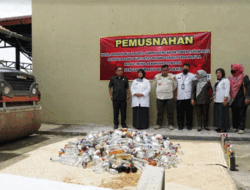 Ratusan Minuman Beralkohol Dimusnahkan Satpol PP Damkar Kabupaten Purworejo