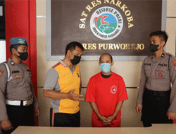Nyabu di Rumah, Warga Banyuasin Separe Dibekuk Polres Purworejo dan Amankan BB Seberat 0,42 Gram