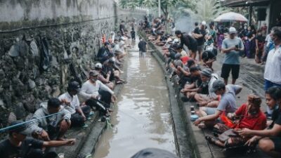 Lomba Mancing Air Deras, Dibuka Bupati di Tukad Pura Sempua, Desa Adat Dalung