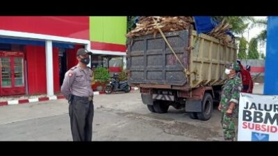 Waspadai Pelaku Kriminal dan Peredaran Uang Palsu, Polsek Ngoro, Jombang Patroli SPBU