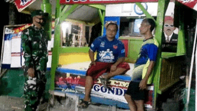 Wujudkan Kondusifitas Wilayah, Para Babinsa Jajaran Kodim 0713 Brebes Patroli Malam