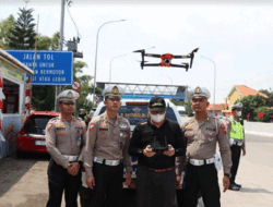 Uji Coba ETLE Drone, Ditlantas Polda Jateng Lakukan di Simpang Tiga Exit Tol Brebes Timur