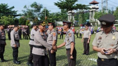 Jaga Institusi Polri, Harapan Kapolres Lampung Utara Pada Personel yang Terima Kenaikan Pangkat