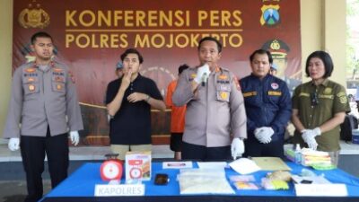 Amankan Sabu 850 Gram dari Sebuah Rumah Kos, Polres Mojokerto Lakukan Pengembangan Kasus