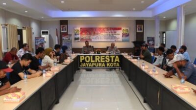 Para-Para Numbay Polresta Jayapura Kota Ajak Media Jaga Kondusifitas Kamtibmas
