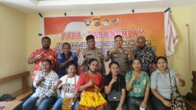 Bahas Tentang Kamtibmas, Para-Para Numbay Polsek Abepura Dengarkan Keluhan Masyarakat