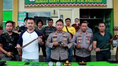 Pelaku Curas Ternak Bersenjata Api Diringkus di Sebuah Rumah Kontrakan, Ogan Ilir, Sumsel