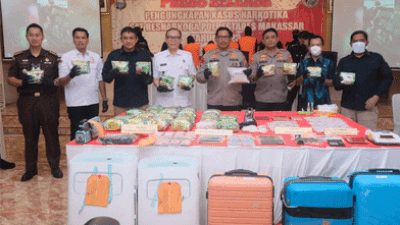 Jaringan Narkoba Internasional Dibongkar Polda Sulsel, Amankan Sabu Seberat 43 Kg di Makassar