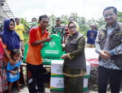 Bupati Jombang Mundjidah Wahab Tinjau Korban Angin Puting Beliung di  Desa Banjardowo