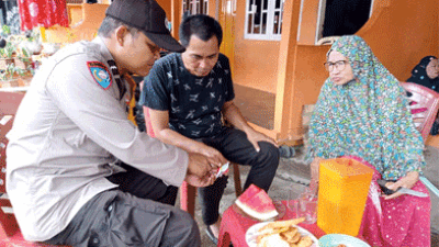 Sebaiknya Jangan Terprovokasi Berita Hoaks, Bhabinkamtibmas Entrop Beri Imbauan Kamtibmas