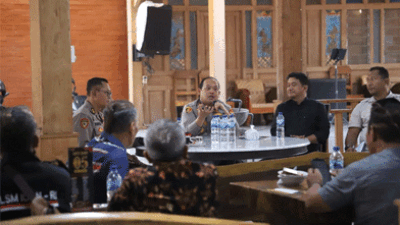 Rangkul Seluruh Elemen, Kapolres AKBP Wahyudi Ngopi Bareng LSM Seluruh Mojokerto