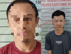 Dua Warga Bukit Kemuning Dibekuk Polres Lampung Utara beserta Belasan Paket Sabu