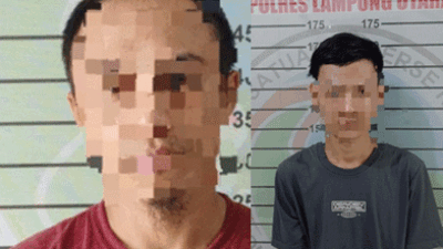 Dua Warga Bukit Kemuning Dibekuk Polres Lampung Utara beserta Belasan Paket Sabu