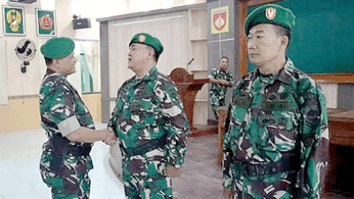 Dandim 0713 Brebes Letkol Infanteri Tentrem Basuki Pimpin Acara Korp Raport Purna Tugas Anggota