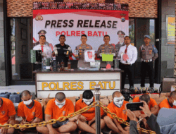 Sebanyak 14 Kasus Diungkap Polres Batu Selama Pelaksanaan Operasi Pekat Semeru 2023