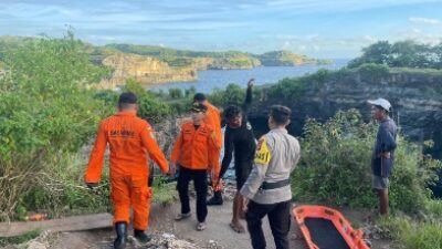 WNA India Jatuh dari Tebing Setinggi 40 Meter di Broken Beach Nusa Penida