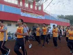 Ratusan Personel Polres Brebes Ikuti Tes Kesamaptaan di Stadion Karangbirahi